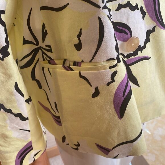 NEVER WORN Marni yellow linen print blazer/jacket - Picture 4 of 8